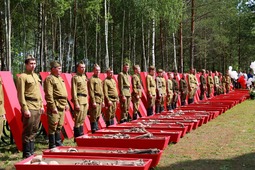 Останки 303 бойцов, которые были обнаружены в рамках ежегодной вахты памяти в Калужской области